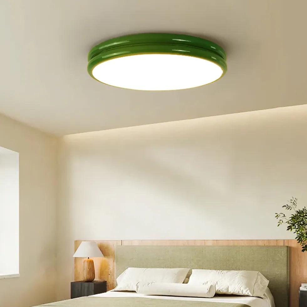 Modern Round Flush Mount Ceiling Light Dimmable For Bedroom | boxzora