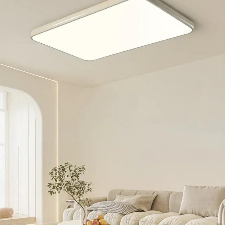 Cremefarvede LED-loftlamper med øjenbeskyttelse til stuen | boxzora