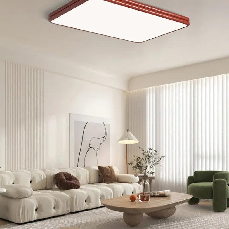 Cremefarvede LED-loftlamper med øjenbeskyttelse til stuen | boxzora