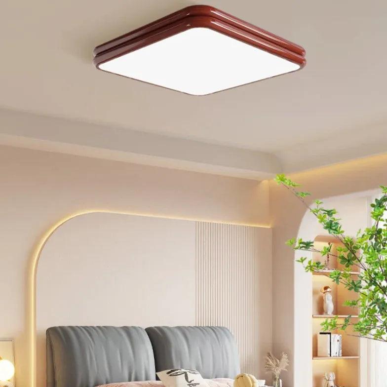 Cremefarvede LED-loftlamper med øjenbeskyttelse til stuen | boxzora