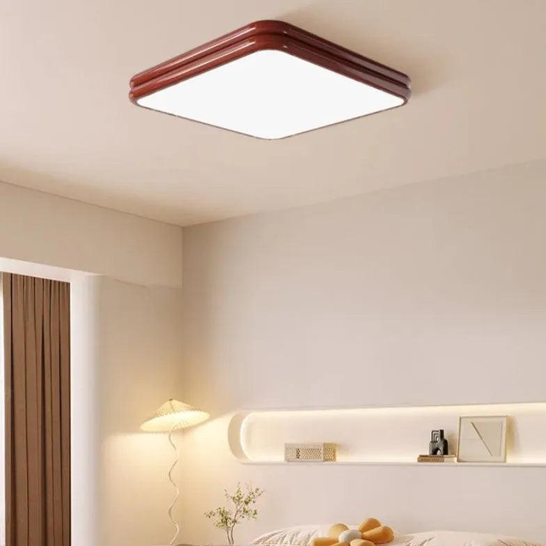 Cremefarvede LED-loftlamper med øjenbeskyttelse til stuen | boxzora