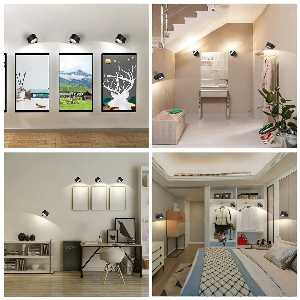 Luz de pared recargable y ajustable de 360° — con batería, inalámbrica, instalación sin herramientas