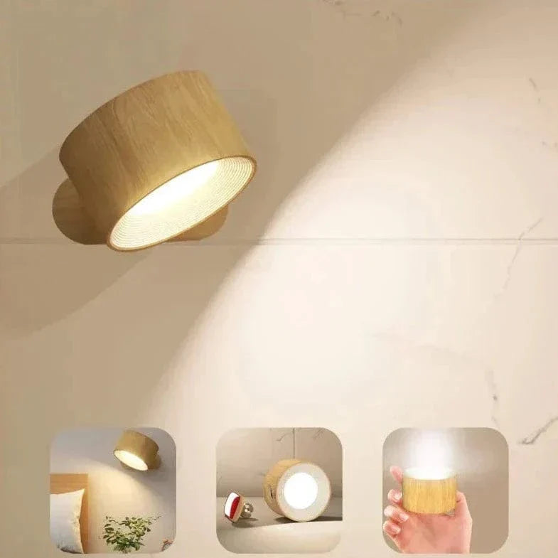 Luz de pared recargable y ajustable de 360° — con batería, inalámbrica, instalación sin herramientas