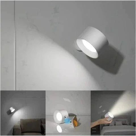 Luz de pared recargable y ajustable de 360° — con batería, inalámbrica, instalación sin herramientas