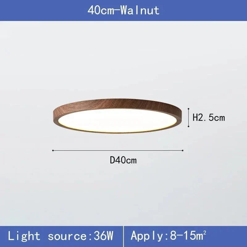 LED-taklampa — ultratunn trädesign, dimbar och dammtät