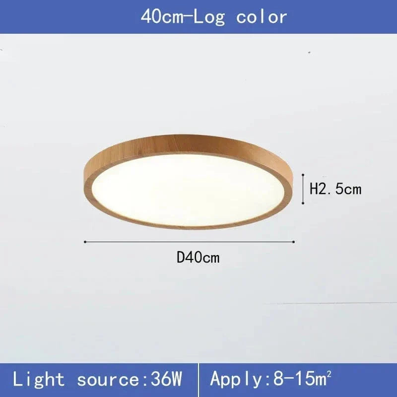LED-taklampa — ultratunn trädesign, dimbar och dammtät