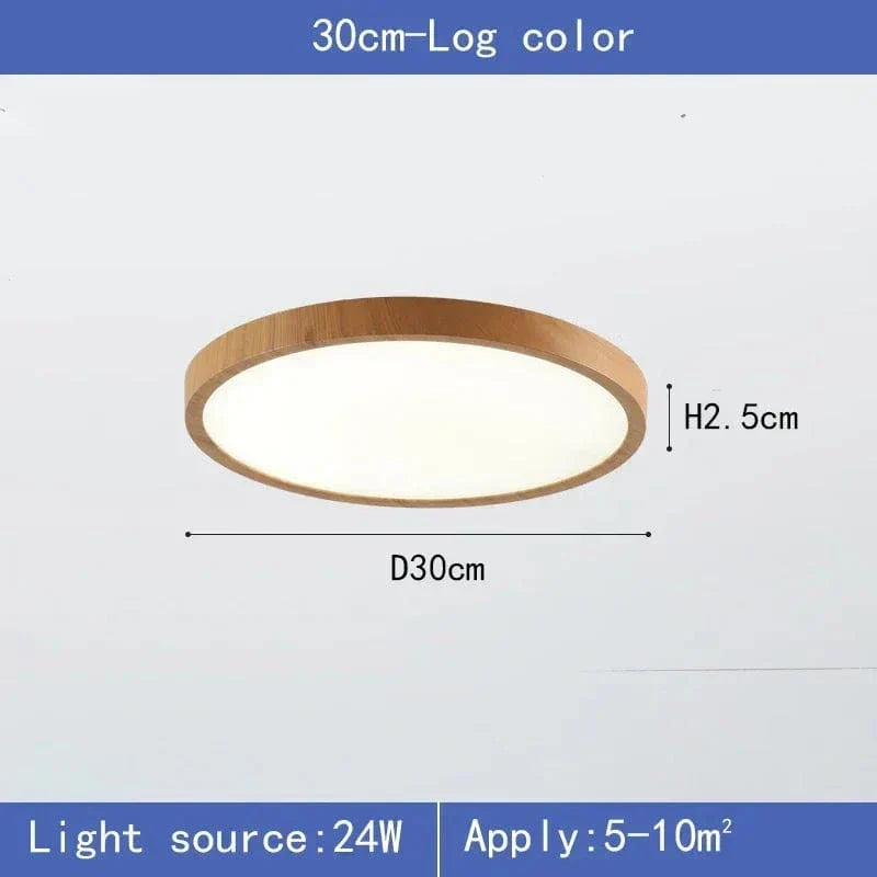 LED-taklampa — ultratunn trädesign, dimbar och dammtät
