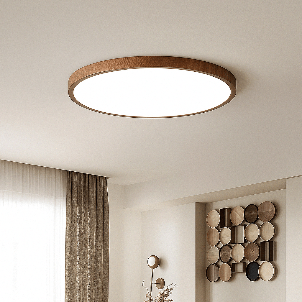 LED-taklampa — ultratunn trädesign, dimbar och dammtät