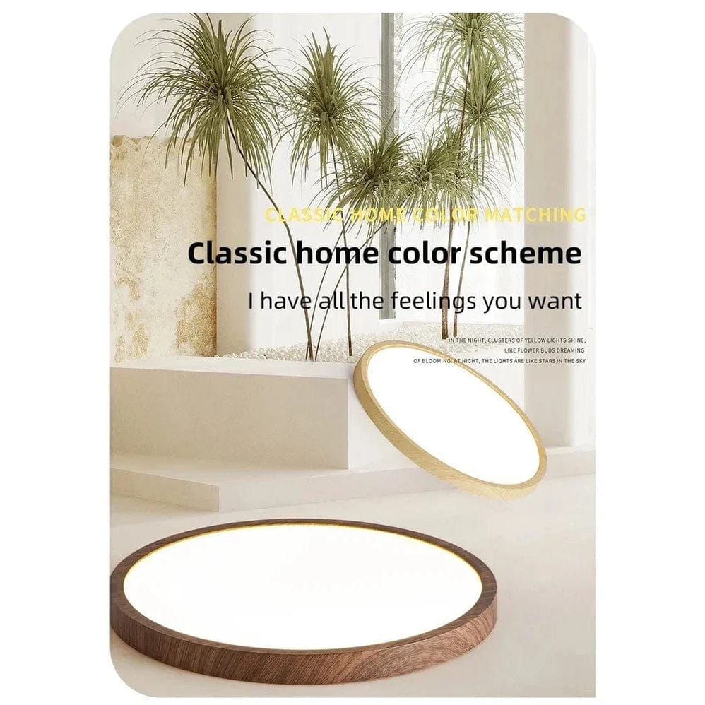 LED-taklampa — ultratunn trädesign, dimbar och dammtät
