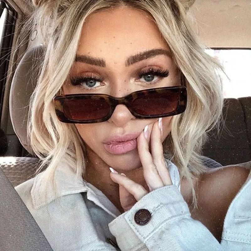 Ochelari de soare clasici, dreptunghiulari, Vinta Shade — lentile anti-reflexie UV400, protecție împotriva razelor UV