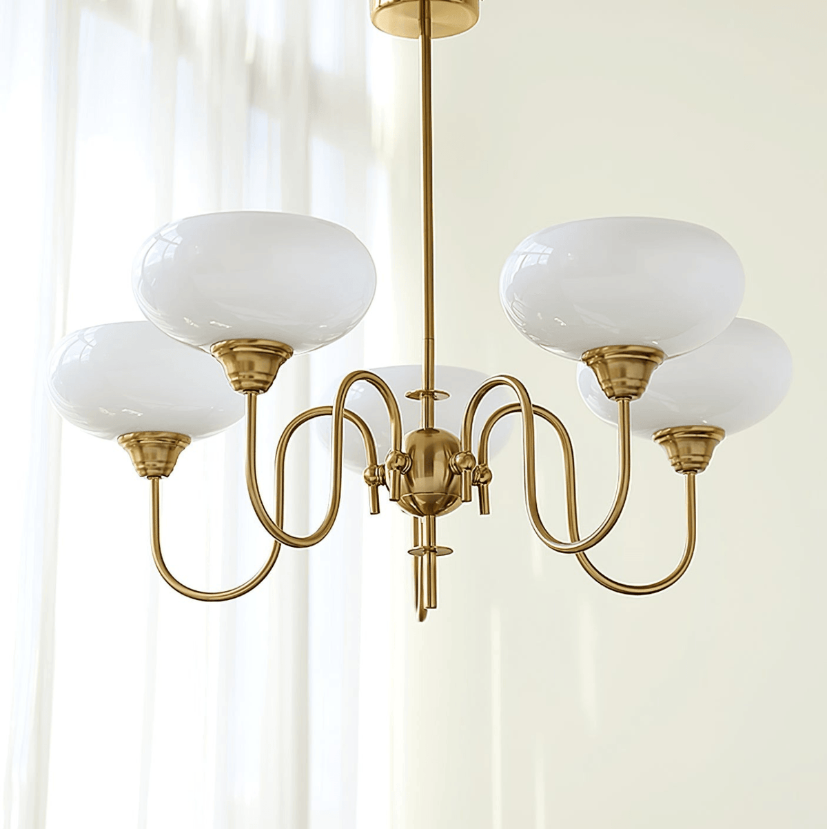 Candelabru din sticlă în culoarea kaki, în stil mid-century, cu intensitate reglabilă, pentru sufragerie | boxzora