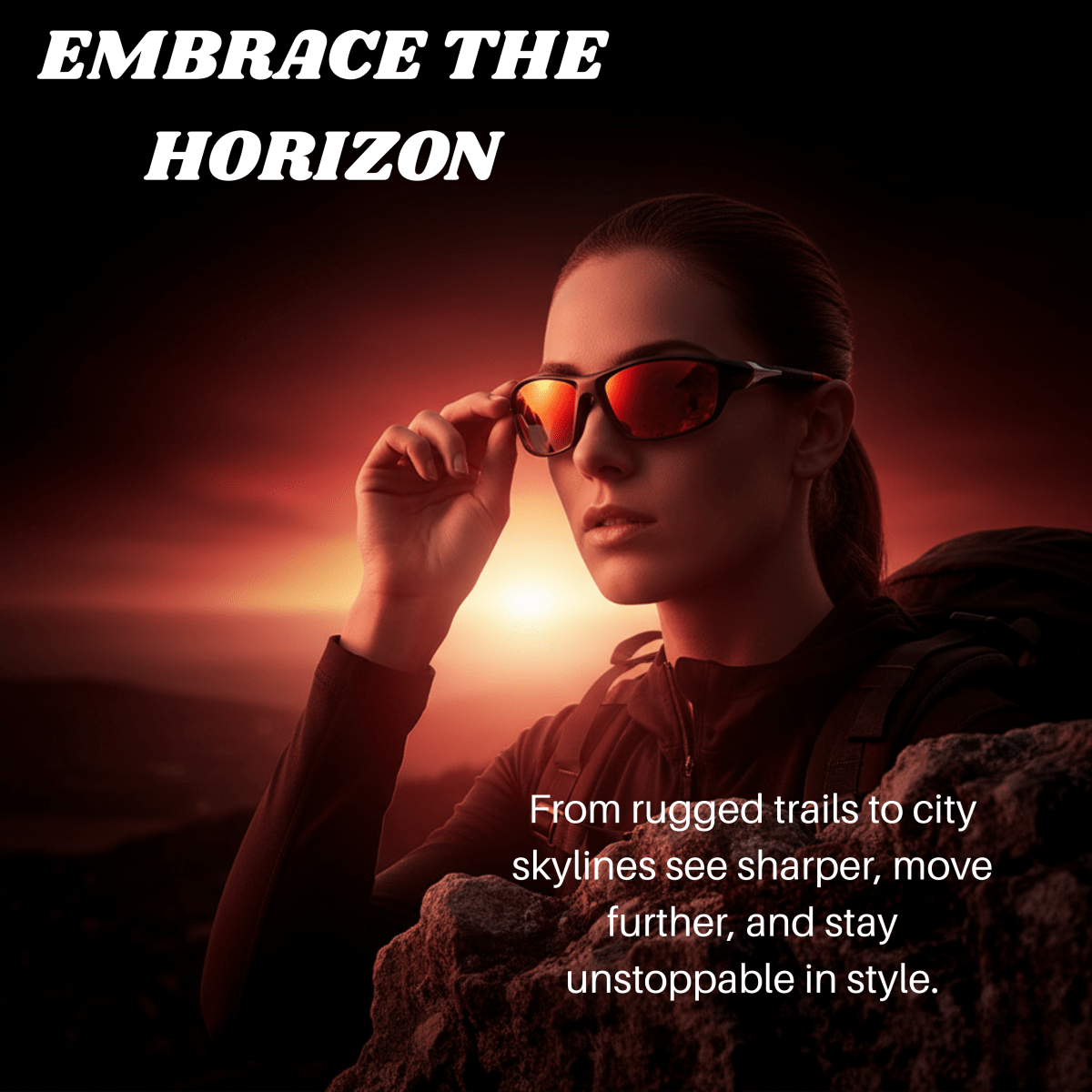VISIONEDGE Polarized Sunglasses — UV400 Protection, Rubber Grip
