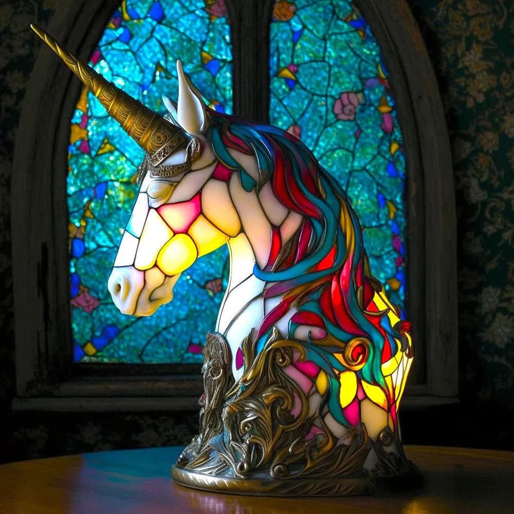 VitraFauna lampa med djurmotiv — design i glasmålningsstil, skulptural form