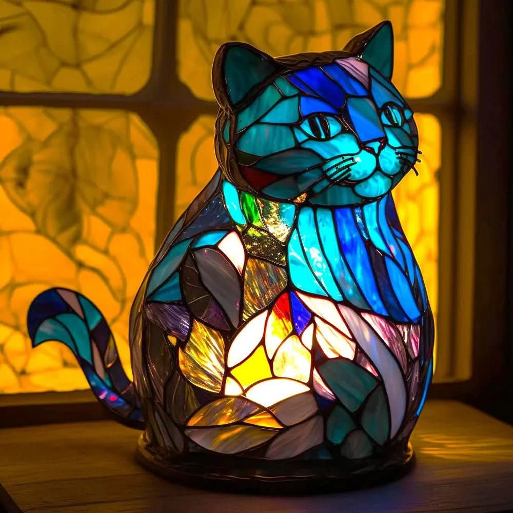 VitraFauna lampa med djurmotiv — design i glasmålningsstil, skulptural form