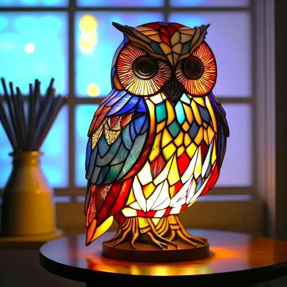 VitraFauna lampa med djurmotiv — design i glasmålningsstil, skulptural form