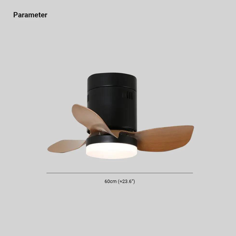 Ventiladores de techo pequeños de madera retro con iluminación | boxzora