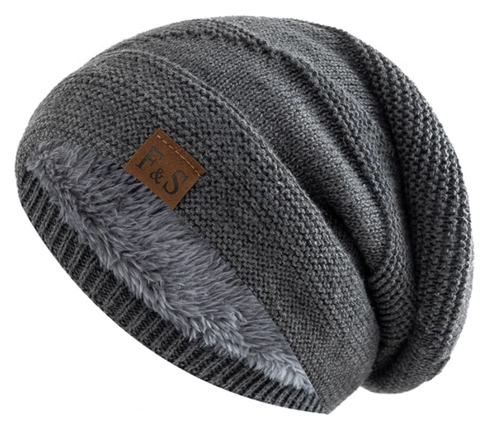 Luna Warm Winter Beanie — Fleece Interior, Soft Knit Fabric