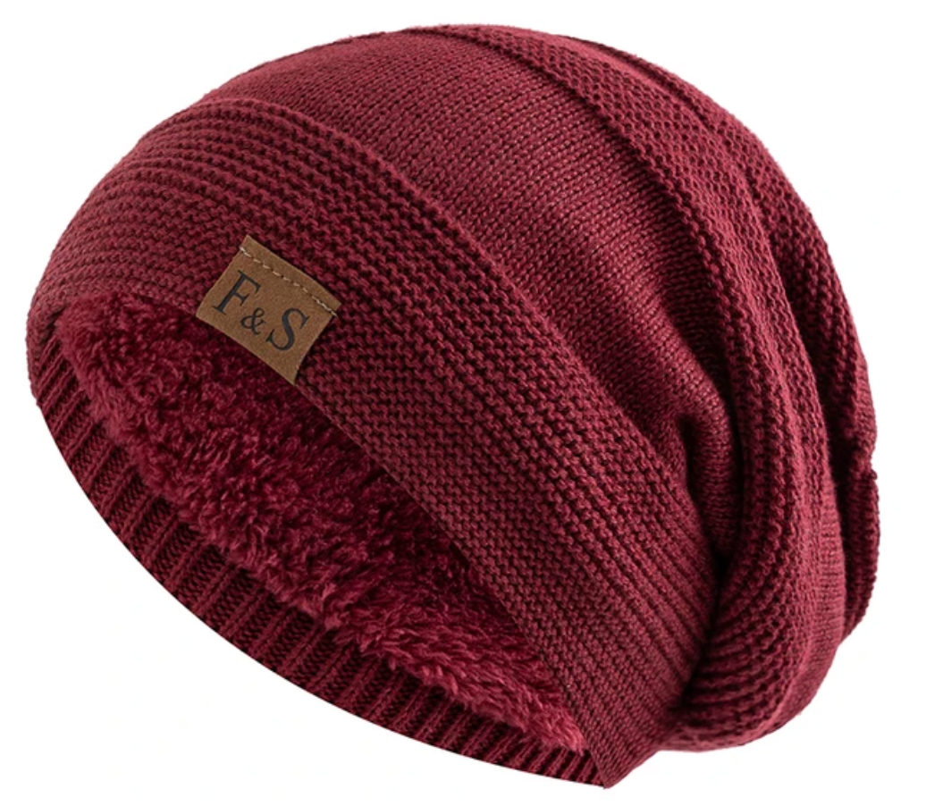 Luna Warm Winter Beanie — Fleece Interior, Soft Knit Fabric