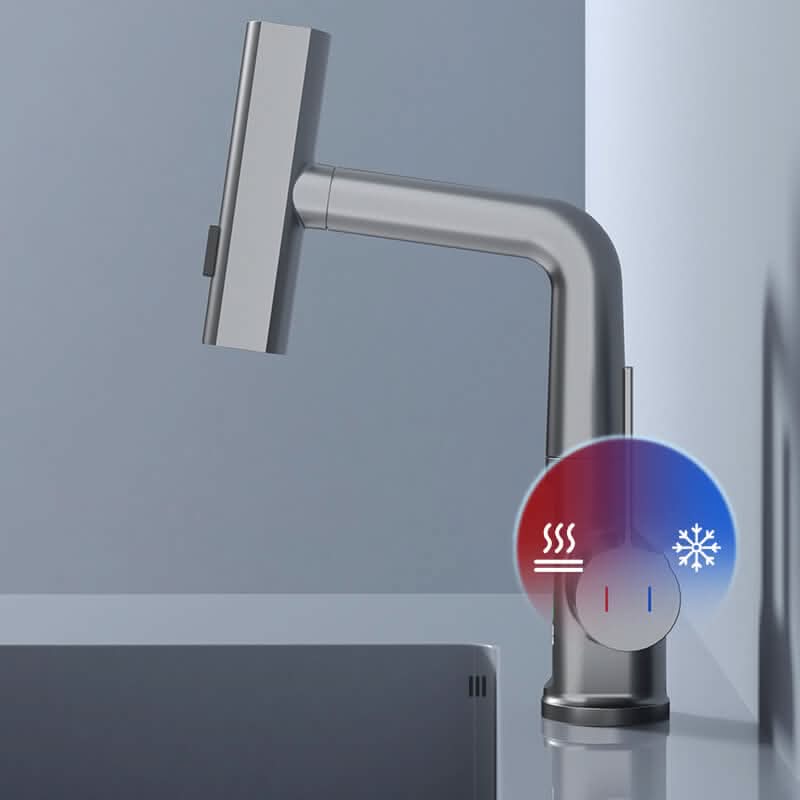 Kuchyňská baterie WaterMaster — otočná o 360 stupňů, LED displej teploty, 5 režimů postřiku, 60cm výsuvná hadice