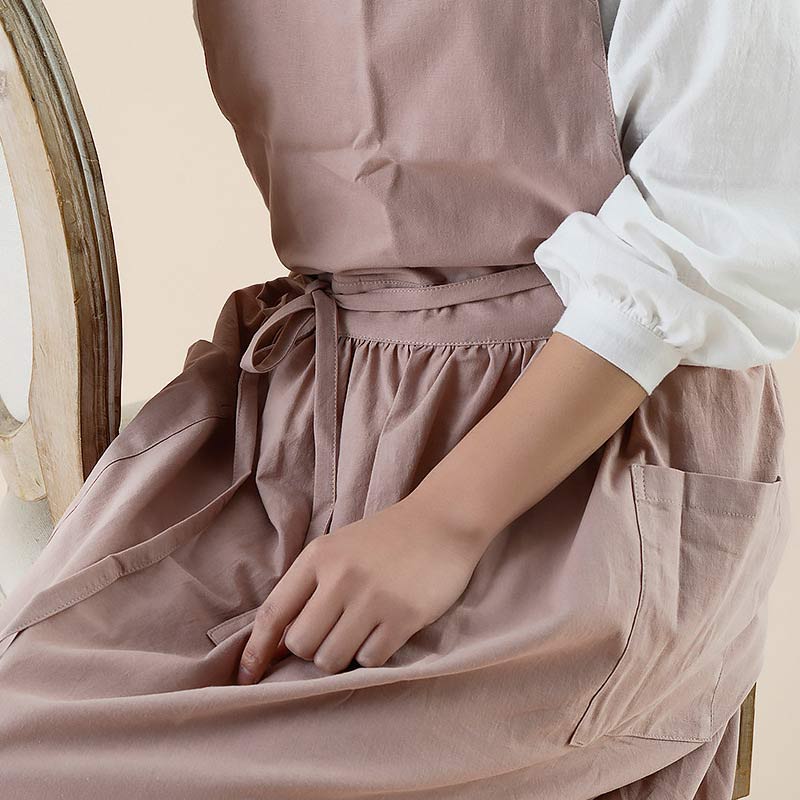 ChefMate Waterproof Cotton Apron — Practical Front Pockets, Crossback Design
