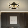 Ventilateur de plafond luxueux en forme de couronne avec éclairage pour chambre | boxzora