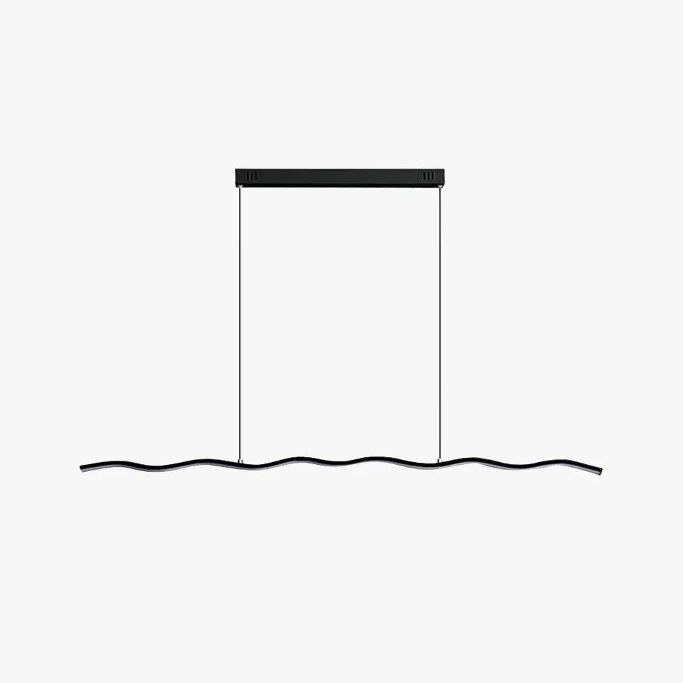 Lámpara colgante minimalista con diseño de tira larga ondulada | boxzora