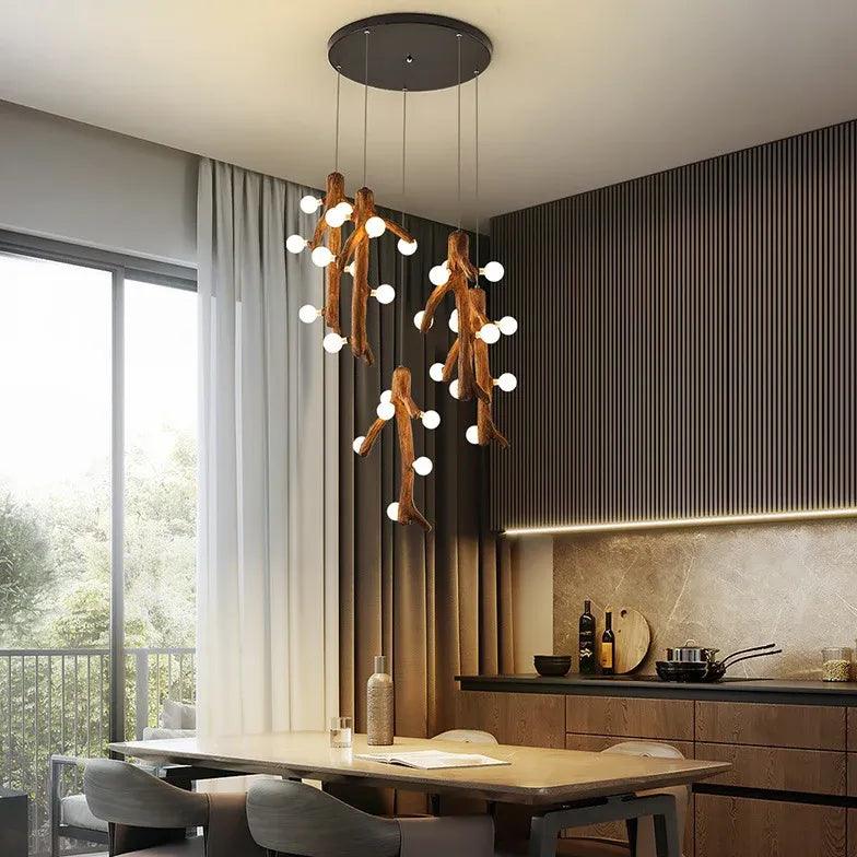 Lámpara colgante moderna para barra con diseño de ramas de árbol chino | boxzora