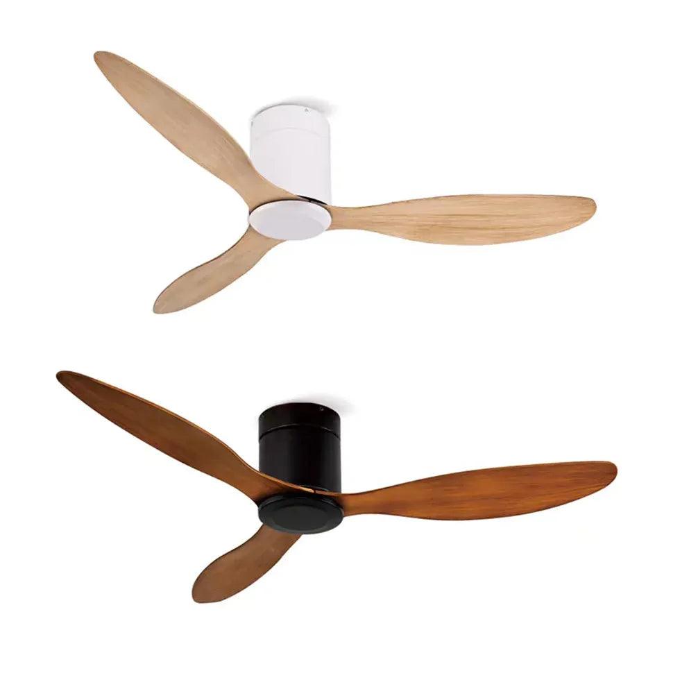 Minimalist Wooden Living Room Ceiling Fans With Lights | boxzora