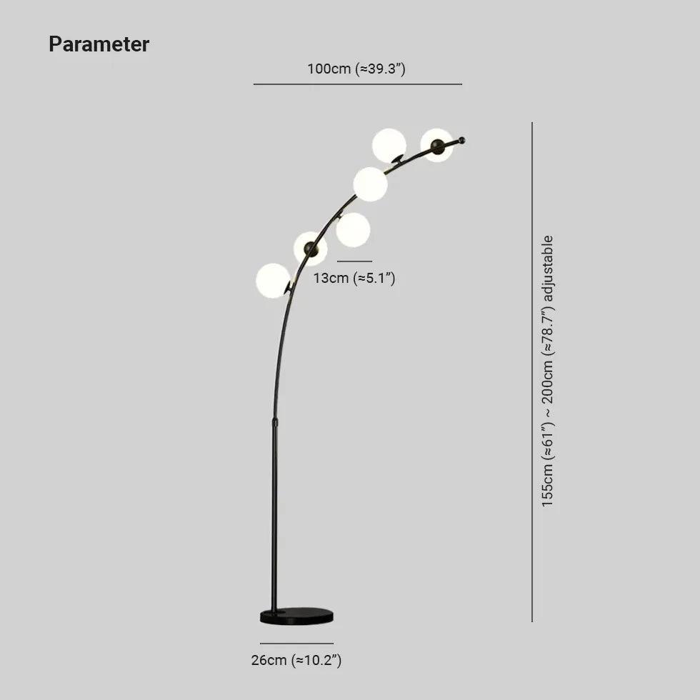 Goldene moderne LED-Stehlampe für das Wohnzimmer | boxzora
