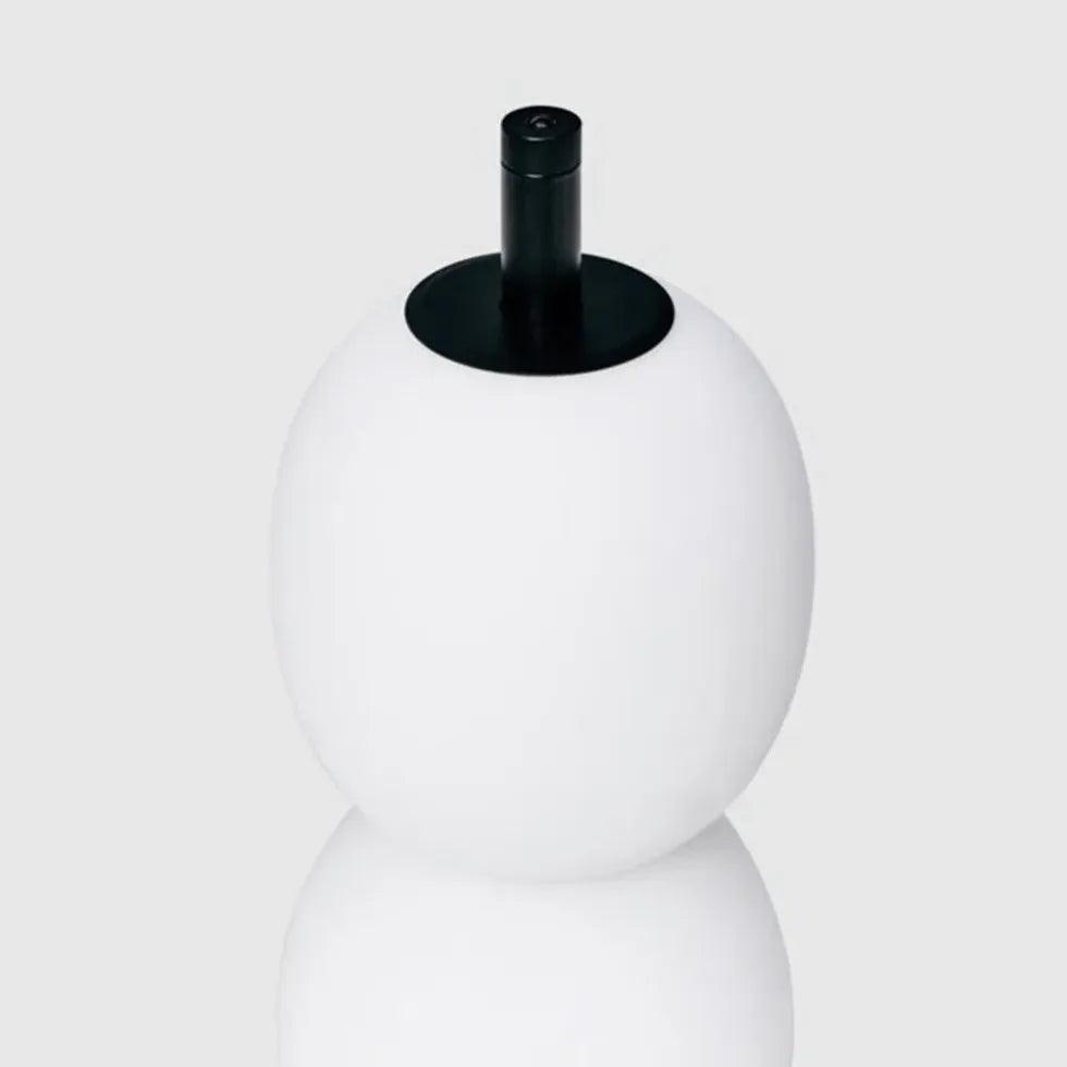 Stylowa minimalistyczna kremowa szklana lampa podłogowa | boxzora