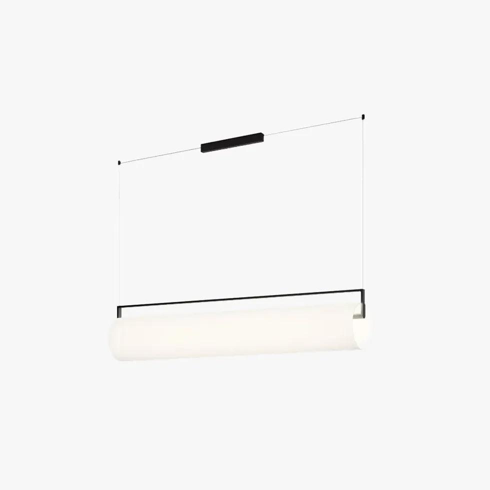 Luz pendente moderna branca linear em LED | boxzora