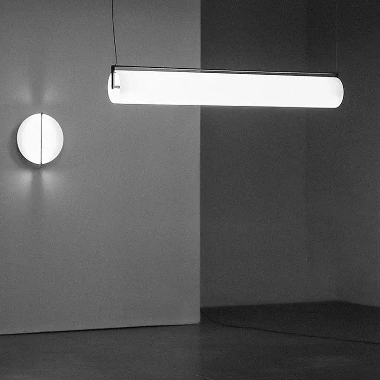 Luz pendente moderna branca linear em LED | boxzora