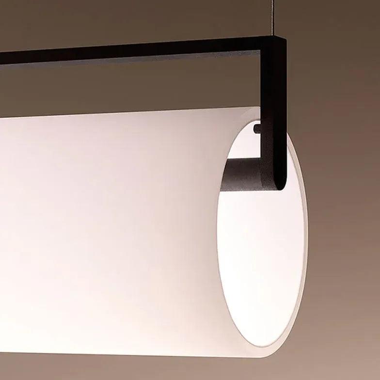 Luz pendente moderna branca linear em LED | boxzora