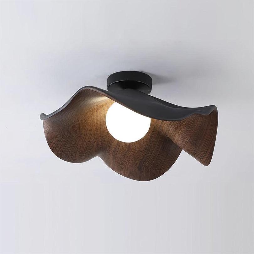 Modern Flush Ceiling Light with Anti Glare for Bedroom, Lotus Leaf Desgin | boxzora
