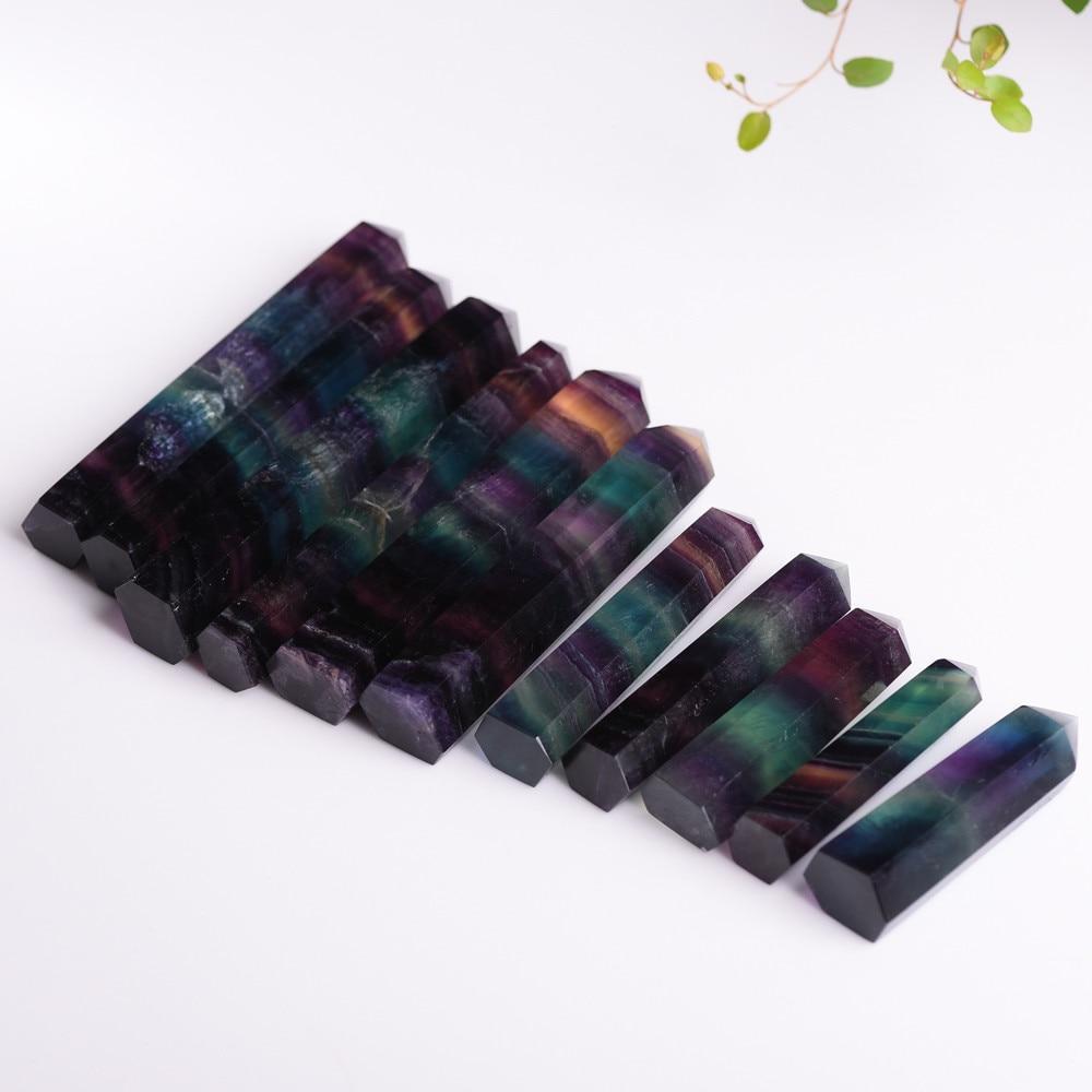 Baghetă din fluorit natural — vârf conic lustruit