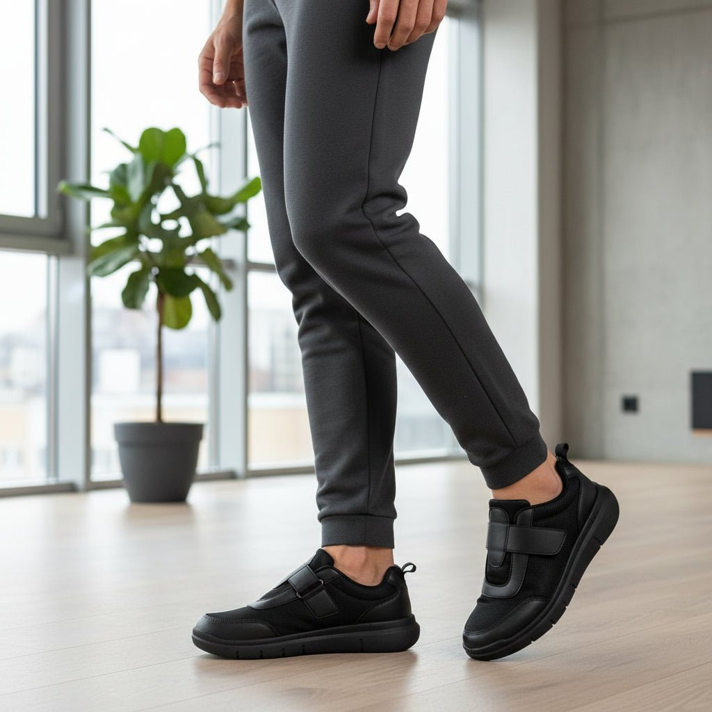 WIDEMED Scarpe da uomo extra larghe — Supporto ortopedico, calzata stabile e confortevole