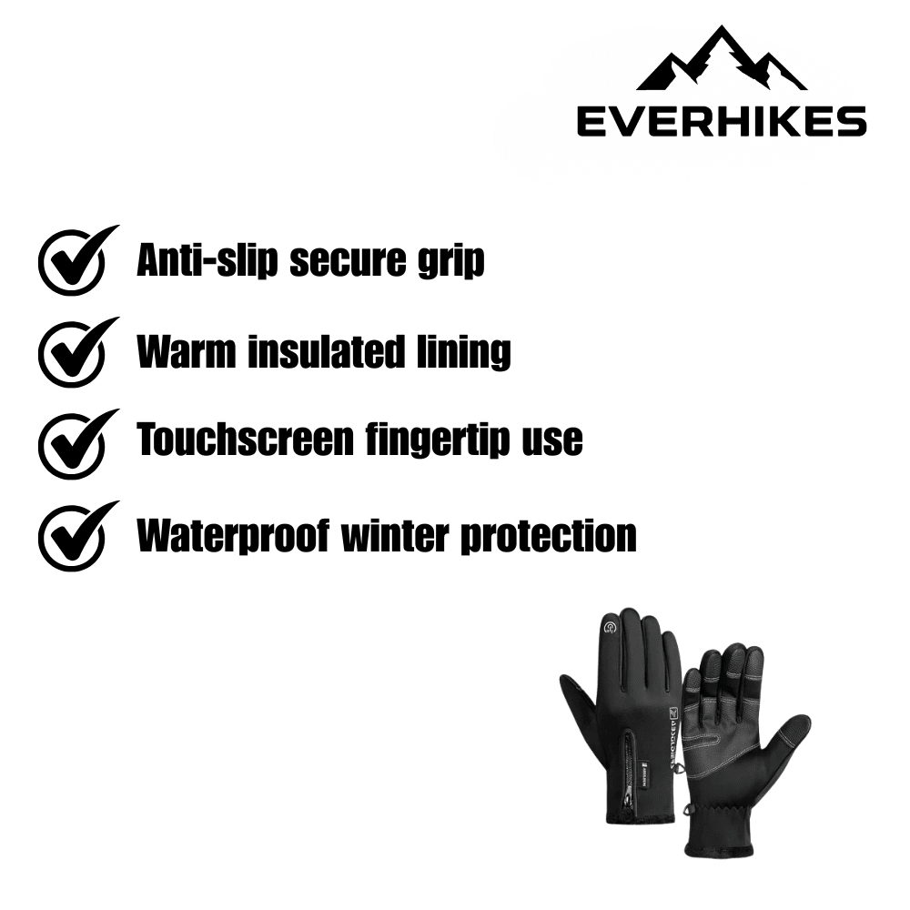 Guantes de invierno — impermeables, aislantes y compatibles con pantallas táctiles