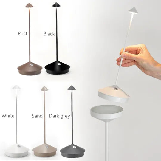 ClarityGlow Wireless LED Table Lamp — Cord-Free Operation & Water-Repellent Design