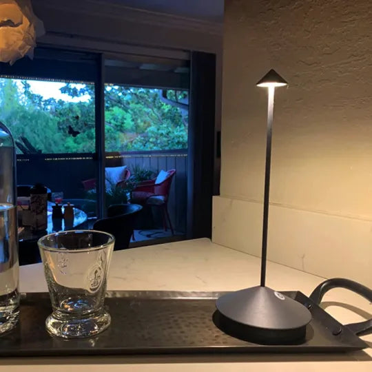 ClarityGlow Wireless LED Table Lamp — Cord-Free Operation & Water-Repellent Design