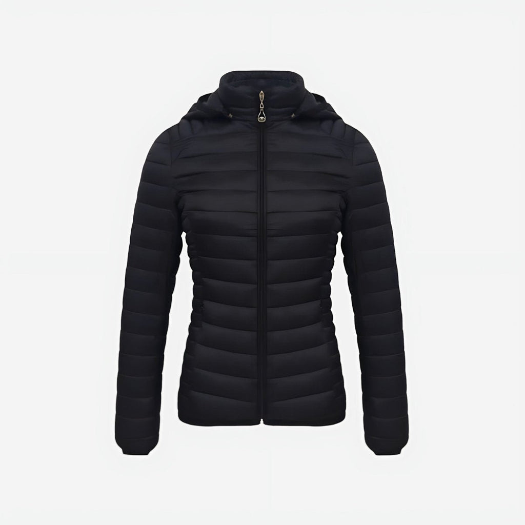 Chaqueta aislante para mujer – Capa ligera de plumón, relleno suave de mezcla de plumón
