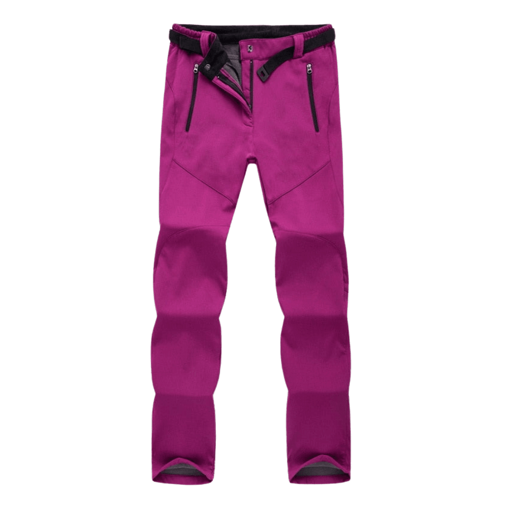 Pantaloni da trekking impermeabili da donna con fodera in pile — Esterno protettivo contro le intemperie