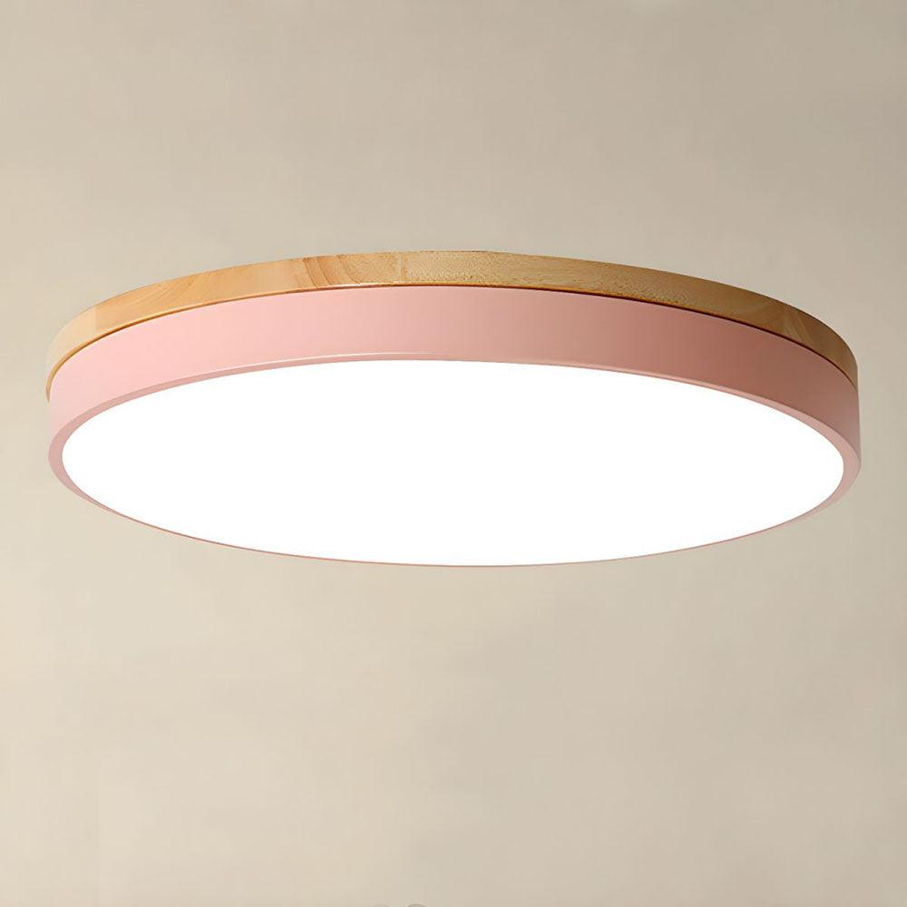 Candeeiro de teto LED redondo, estilo macaron, para quarto, antirreflexo | boxzora