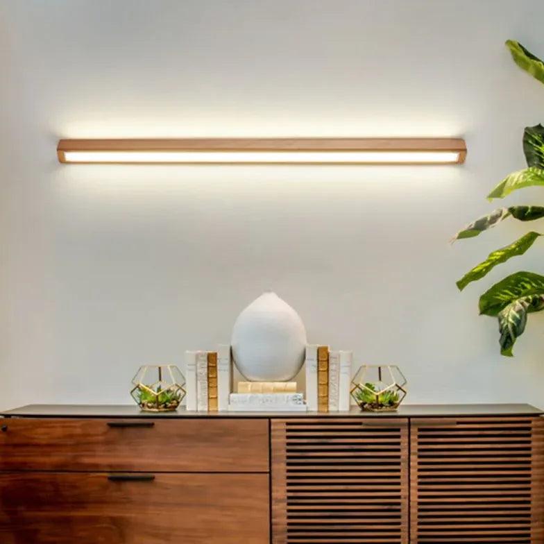 Lampada da parete minimalista in legno per camera da letto | boxzora