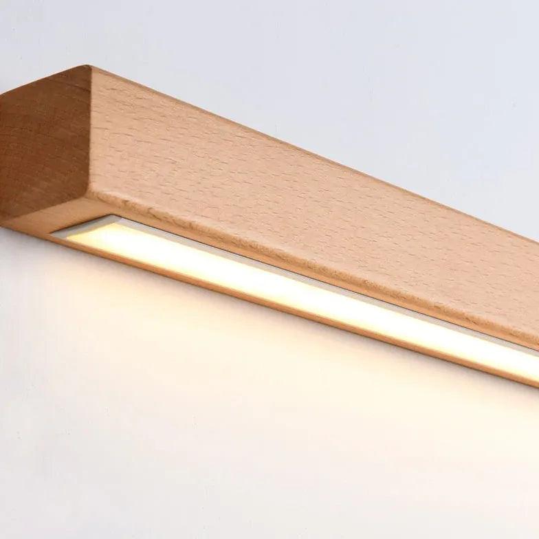 Minimalistyczna drewniana lampa ścienna do sypialni | boxzora