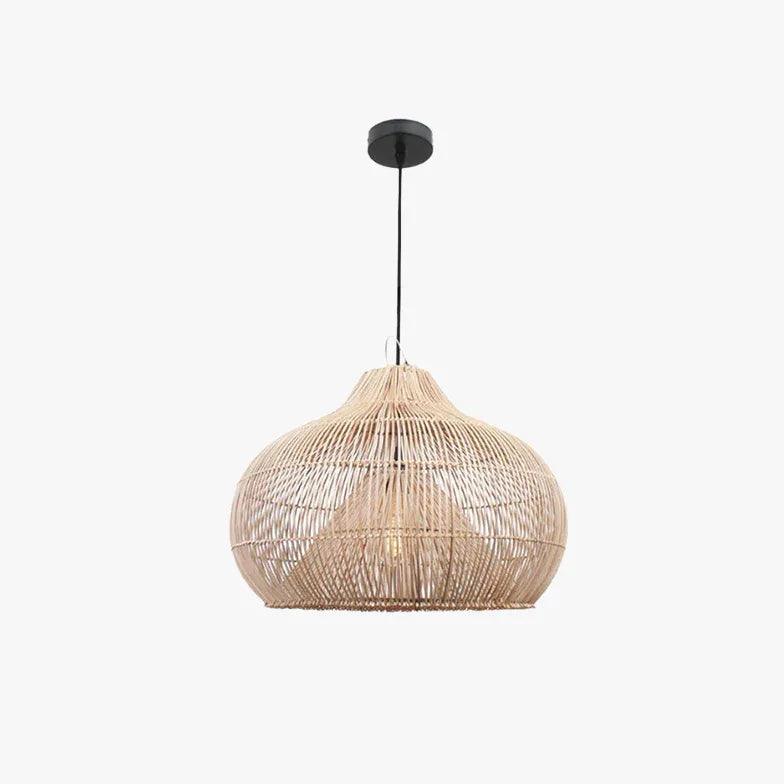 Nordisk pendel i bambus og rattan til spisestuen | boxzora