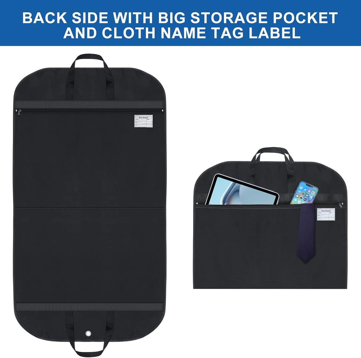 Waterproof Oxford Garment Bag — Gusseted Interior, Storage Pockets & Carry Handles (Buy 1 Get 1 FREE)
