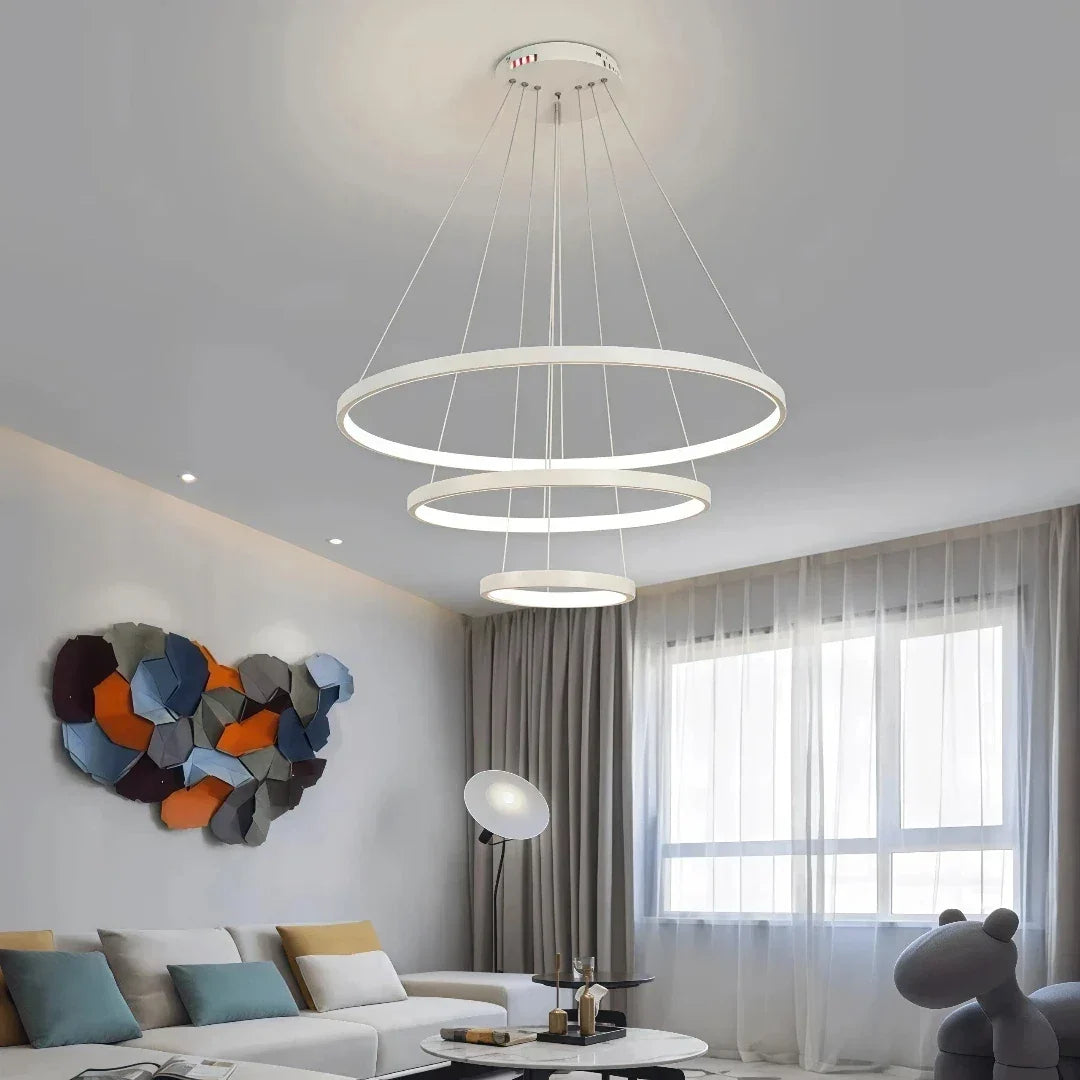 Modern Multi Ring Pendant Light Dimmable for Dining Room | boxzora