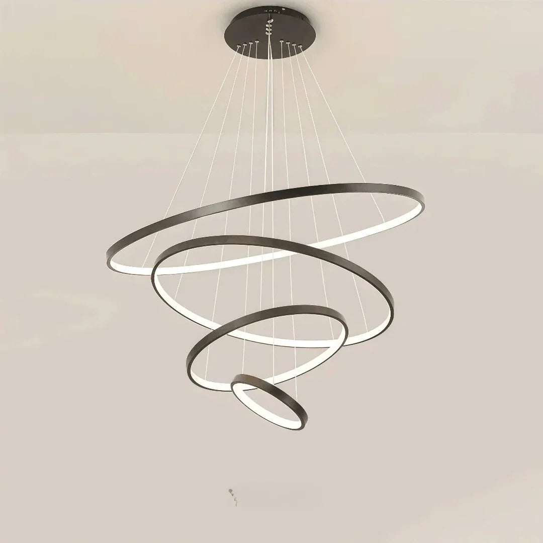 Modern Multi Ring Pendant Light Dimmable for Dining Room | boxzora