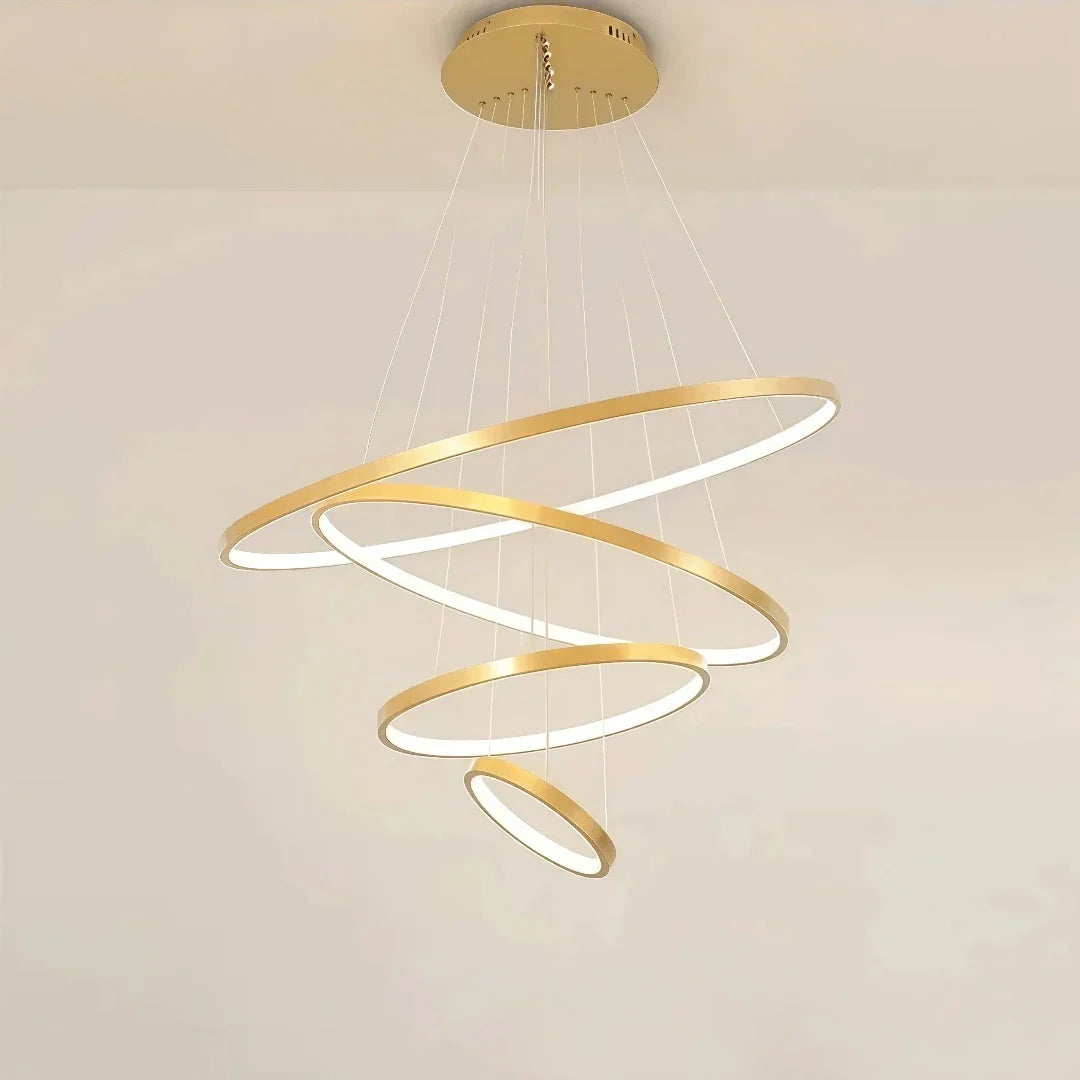 Modern Multi Ring Pendant Light Dimmable for Dining Room | boxzora