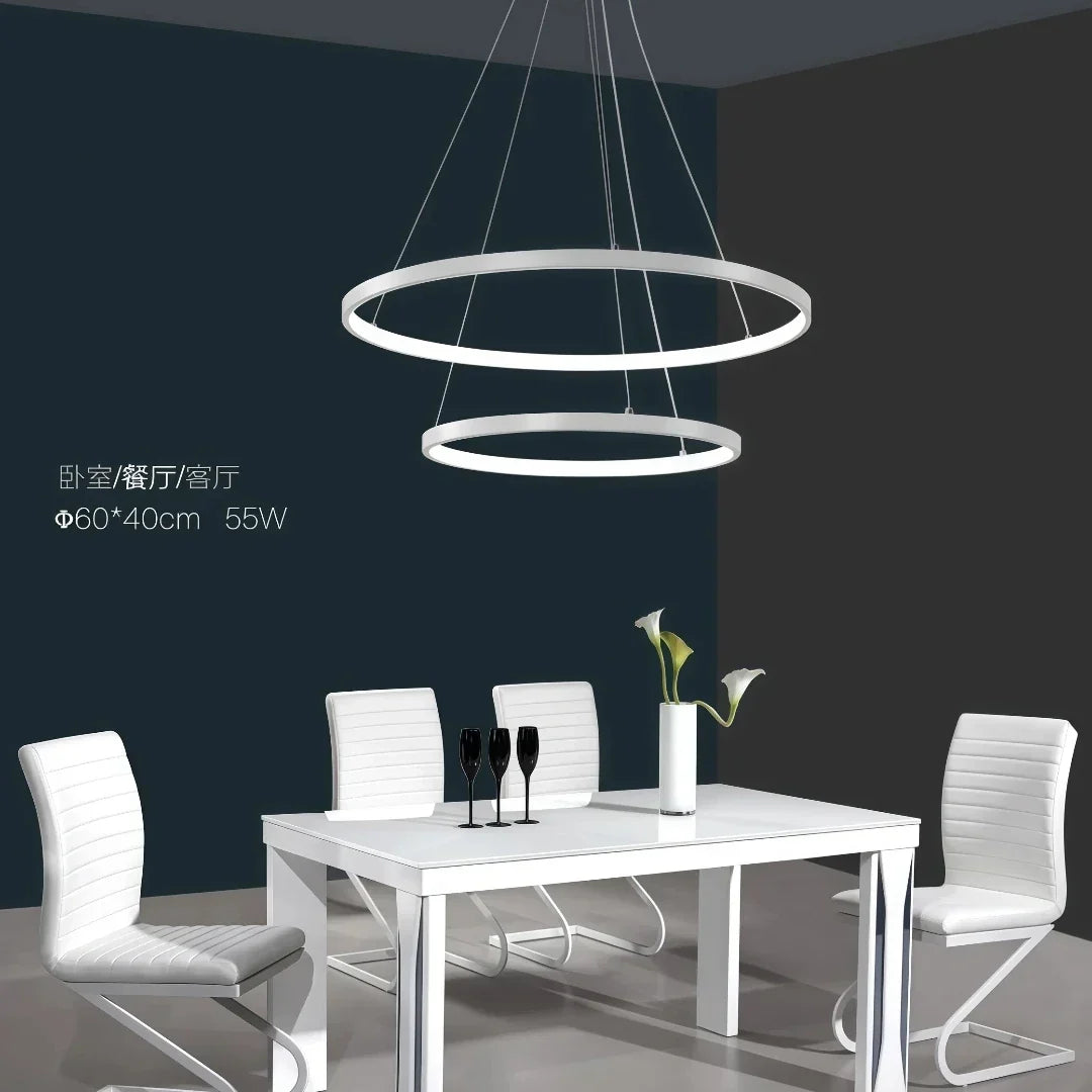 Modern Multi Ring Pendant Light Dimmable for Dining Room | boxzora